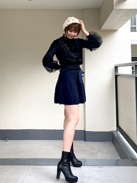 「A.Kのアイテム」を使った、ももらんぼさん（レディース・170cm）の秋コーディネート