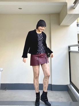 「ATSUGI（アツギ）のアイテム」を使った、ももらんぼさん（レディース・170cm）の冬コーディネート