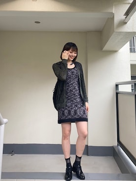 ワンピース ドレス グレー系 を使った 韓国ファッション の人気ファッションコーディネート Wear