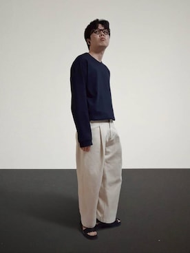 「korean」｜lillilllilさん（メンズ・173cm）の春コーディネート