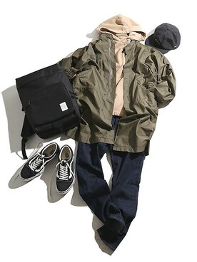 「WEGO（ウィゴー）のアイテム（モッズコート）」を使った、WEGOさん（メンズ・175cm）の春コーディネート