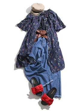 「WEGO（ウィゴー）のWEGO/マリンキャップ（キャスケット）」を使った、WEGOさん（レディース・160cm）の夏コーディネート