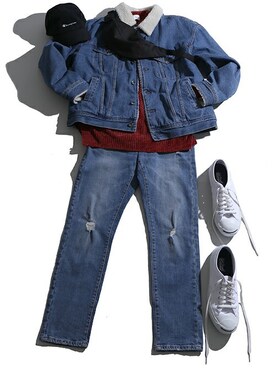 「WEGO（ウィゴー）のアイテム（デニムジャケット）」を使った、WEGOさん（メンズ・175cm）の秋コーディネート