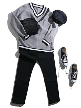 「FILA（フィラ）のアイテム（帽子）」を使った、WEGOさん（メンズ・175cm）の冬コーディネート