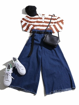 「ラガーシャツ」｜WEGOさん（レディース・160cm）の春コーディネート