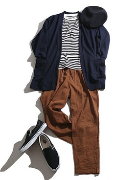 「WEGO（ウィゴー）のアイテム（ハンチング/ベレー帽）」を使った、WEGOさん（メンズ・175cm）の春コーディネート