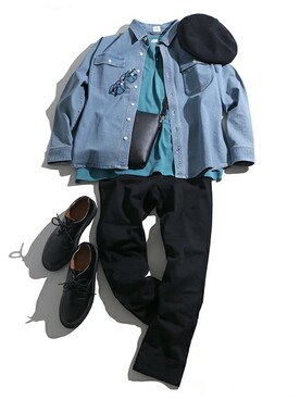 「WEGO（ウィゴー）のアイテム（ハンチング/ベレー帽）」を使った、WEGOさん（メンズ・175cm）の春コーディネート