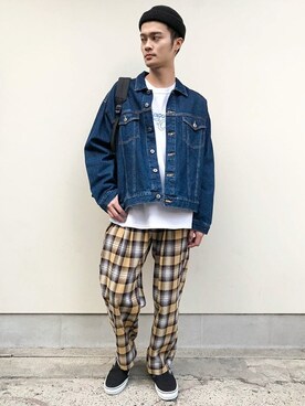 「WEGO（ウィゴー）のアイテム（デニムジャケット）」を使った、WEGOさん（メンズ・177cm）の秋コーディネート