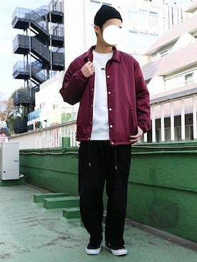 「FILA（フィラ）のアイテム（スウェット）」を使った、WEGOさん（メンズ・177cm）の冬コーディネート