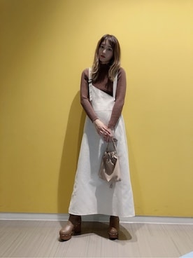 「リブハイネックニット」｜WEGOさん（レディース・160cm）の冬コーディネート