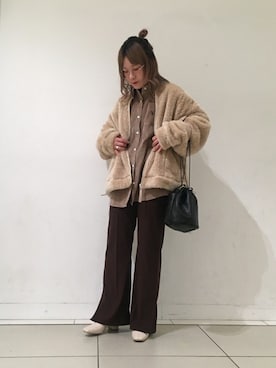「おでかけ」｜「アイテム（MA-1）」を使った、WEGOさん（レディース・151cm）の冬コーディネート