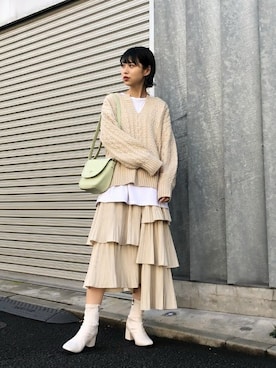 「フラップショルダーバッグ」｜WEGOさん（レディース・160cm）の冬コーディネート