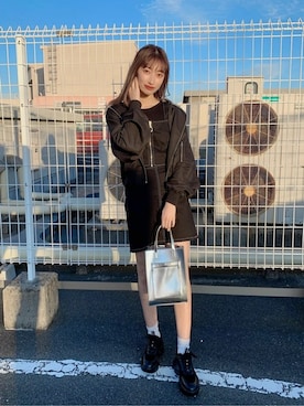 「WEGO（ウィゴー）のアイテム（MA-1）」を使った、WEGOさん（レディース・158cm）の冬コーディネート