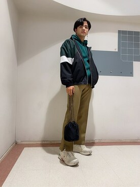 「WEGO（ウィゴー）のアイテム（ナイロンジャケット）」を使った、WEGOさん（メンズ・173cm）の冬コーディネート