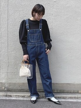 「べっ甲」｜「アイテム（オールインワン・サロペット）」を使った、WEGOさん（レディース・160cm）の冬コーディネート