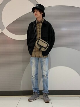 「BEN DAVIS（ベンデイビス）のアイテム（バッグ）」を使った、WEGOさん（メンズ・170cm）の冬コーディネート