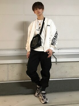 「WEGO（ウィゴー）のアイテム（MA-1）」を使った、WEGOさん（メンズ・174cm）の春コーディネート