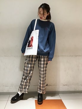 「WEGO（ウィゴー）のアイテム（ローファー）」を使った、WEGOさん（メンズ・161cm）の春コーディネート