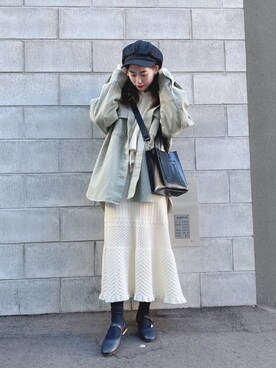 「カラージャケット」｜「アイテム（ミリタリージャケット）」を使った、WEGOさん（レディース・155cm）の春コーディネート