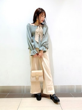 「フラップショルダーバッグ」｜WEGOさん（レディース・160cm）の春コーディネート