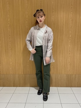 「ビット付きローファー」｜WEGOさん（レディース・162cm）の春コーディネート