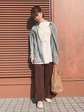 「カンフーシューズ」｜WEGOさん（レディース・155cm）の春コーディネート