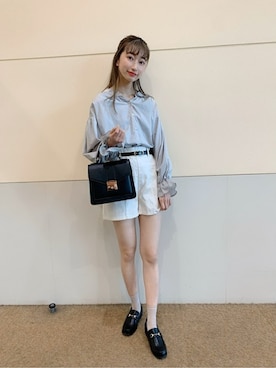 「ビット付きローファー」｜WEGOさん（レディース・158cm）の春コーディネート