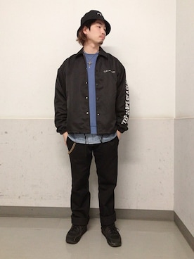 「CONVERSE（コンバース）のアイテム（帽子）」を使った、WEGOさん（メンズ・173cm）の春コーディネート
