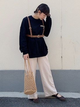 「カンフーシューズ」｜WEGOさん（レディース・160cm）の春コーディネート