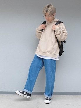 「FILA（フィラ）のアイテム（バッグ）」を使った、WEGOさん（メンズ・163cm）の春コーディネート