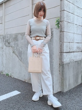 「レースタンクトップ」｜WEGOさん（レディース・165cm）の春コーディネート