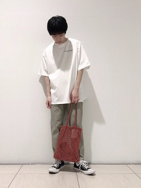 「バックロゴ」｜WEGOさん（メンズ・165cm）の春コーディネート