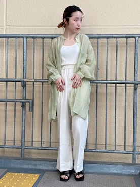 「スリットシャツ」｜WEGOさん（レディース・153cm）の春コーディネート