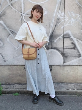 「フラップショルダーバッグ」｜WEGOさん（レディース・165cm）の春コーディネート