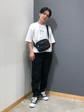 「KANGOL（カンゴール）のアイテム（バッグ）」を使った、WEGOさん（メンズ・164cm）の夏コーディネート