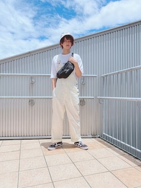「KANGOL（カンゴール）のアイテム（バッグ）」を使った、WEGOさん（メンズ・178cm）の夏コーディネート