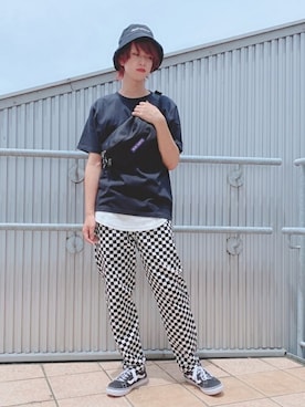 「BEN DAVIS（ベンデイビス）のアイテム（バッグ）」を使った、WEGOさん（メンズ・178cm）の夏コーディネート