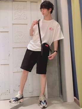 「BEN DAVIS（ベンデイビス）のアイテム（バッグ）」を使った、WEGOさん（メンズ・172cm）の夏コーディネート