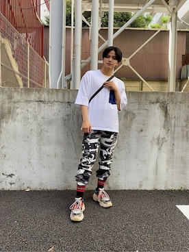 「CONVERSE（コンバース）のアイテム（バッグ）」を使った、WEGOさん（メンズ・173cm）の夏コーディネート