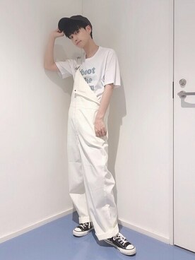 「つなぎ」｜「アイテム（サロペット/オーバーオール）」を使った、WEGOさん（メンズ・168cm）の夏コーディネート