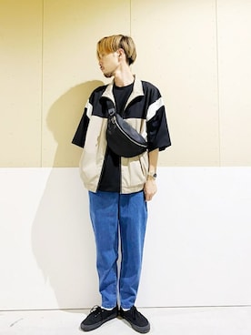 「半袖」｜「アイテム（ブルゾン）」を使った、WEGOさん（メンズ・170cm）の夏コーディネート