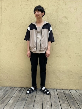 「半袖」｜「アイテム（ブルゾン）」を使った、WEGOさん（メンズ・175cm）の夏コーディネート