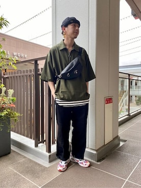 「KANGOL（カンゴール）のアイテム（バッグ）」を使った、WEGOさん（メンズ・174cm）の夏コーディネート