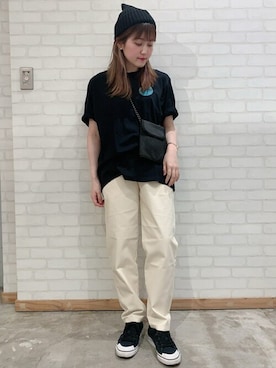 「BEN DAVIS（ベンデイビス）のアイテム（帽子）」を使った、WEGOさん（レディース・160cm）の夏コーディネート