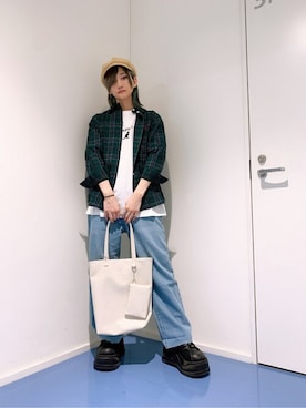 「U.S.POLO ASSN.」｜「アイテム（キャスケット）」を使った、WEGOさん（レディース・168cm）の夏コーディネート