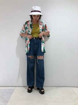 「アロハシャツ」｜WEGOさん（レディース・158cm）の夏コーディネート