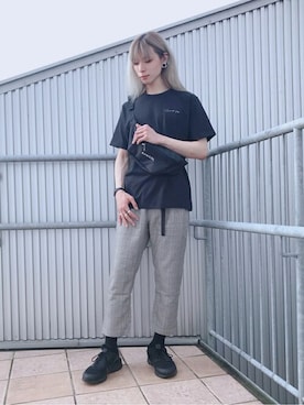 「KANGOL（カンゴール）のアイテム（バッグ）」を使った、WEGOさん（メンズ・181cm）の夏コーディネート