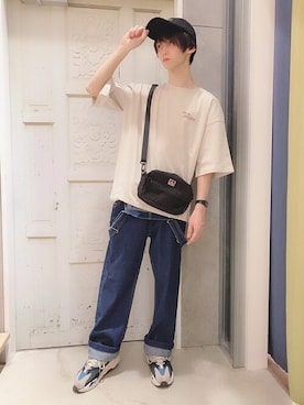 「BEN DAVIS（ベンデイビス）のアイテム（バッグ）」を使った、WEGOさん（メンズ・172cm）の夏コーディネート
