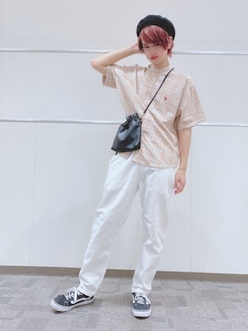「WEGO（ウィゴー）のアイテム（ハンチング/ベレー帽）」を使った、WEGOさん（メンズ・178cm）の夏コーディネート