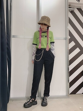 「原宿」｜「アイテム（サンダル）」を使った、WEGOさん（レディース・162cm）の夏コーディネート